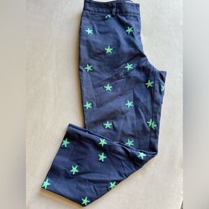 Lilly Pulitzer Starfish Ankle/ Cropped Pants Embroidered Starfish Women’s Size 6